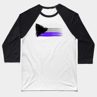 Pride Collection - Demisexual Pride Flag (Paint Streak/Horizontal) Baseball T-Shirt